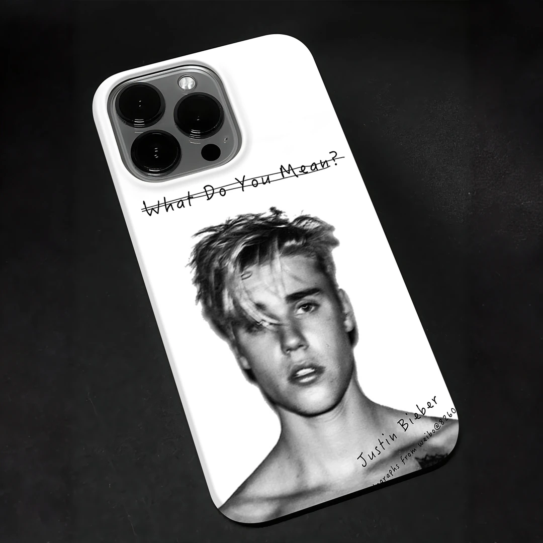 小众素描比伯高级感手机壳适用于苹果16安卓华为荣耀vivo小米oppo