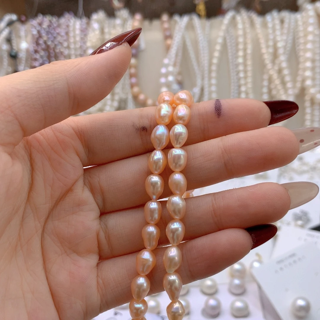 淡水珍珠耳饰银S925镶嵌y****妖