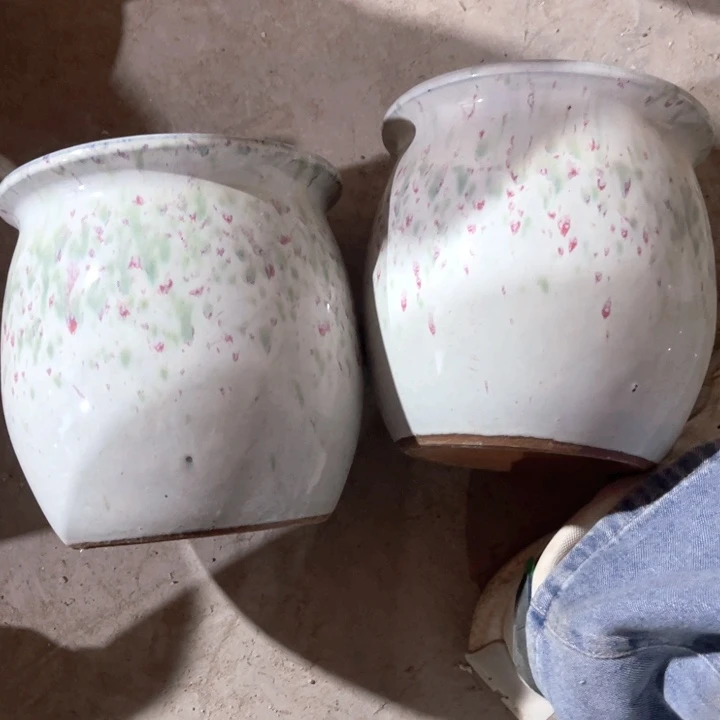 紫砂花盆口径18高度18两只正品