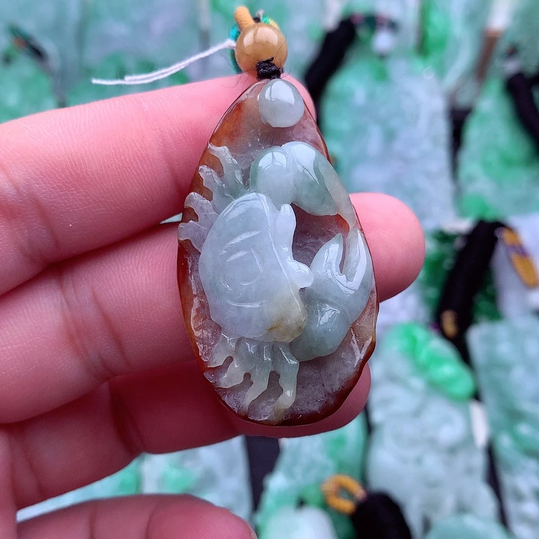 翡翠未镶嵌吊坠(不含链)