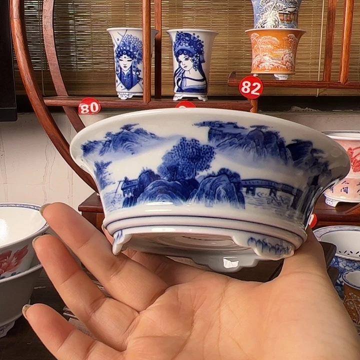 墨奈手绘手工花盆