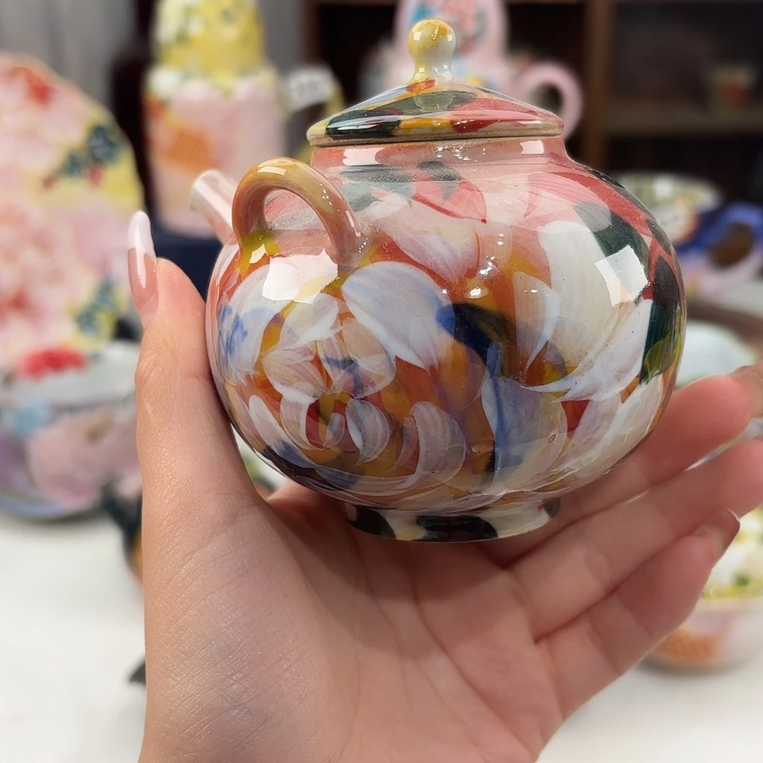 景德镇手绘高温釉下彩陶瓷茶具