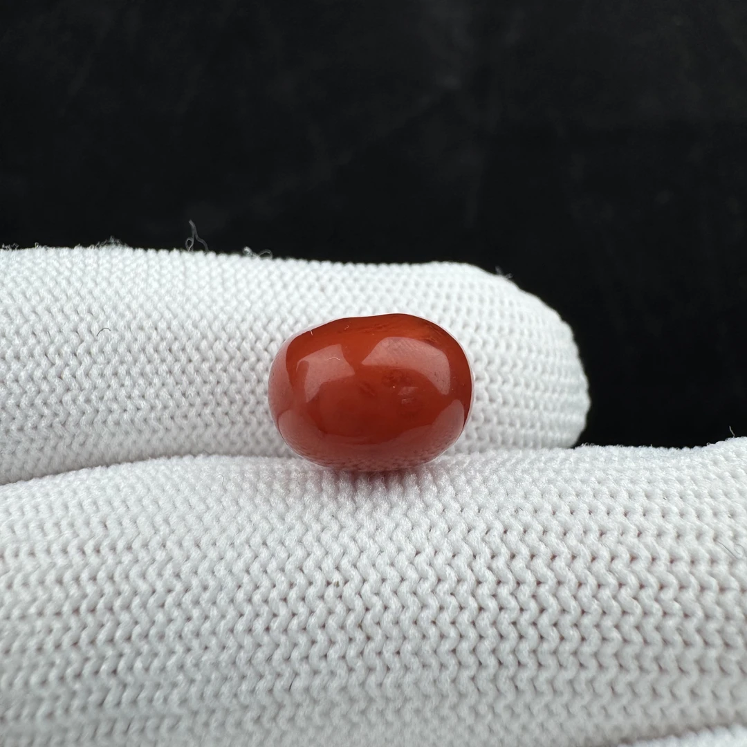 P2060天然南红 扣子11.6*8.6mm支持复检 假一罚四
