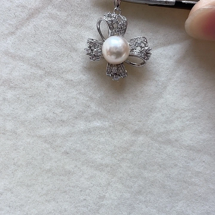 海水珍珠吊坠(不含链)银S925镶嵌
