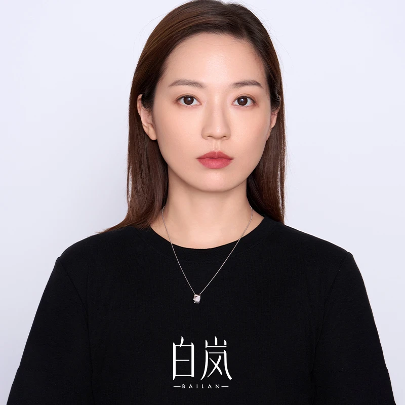 坠链均925银 白岚方厝项链锁骨链女款气质百搭轻奢设计感XL5501