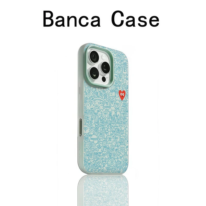 BANCA线条人物合集适用苹果17promax果冻二合一手机壳16/15/14/13