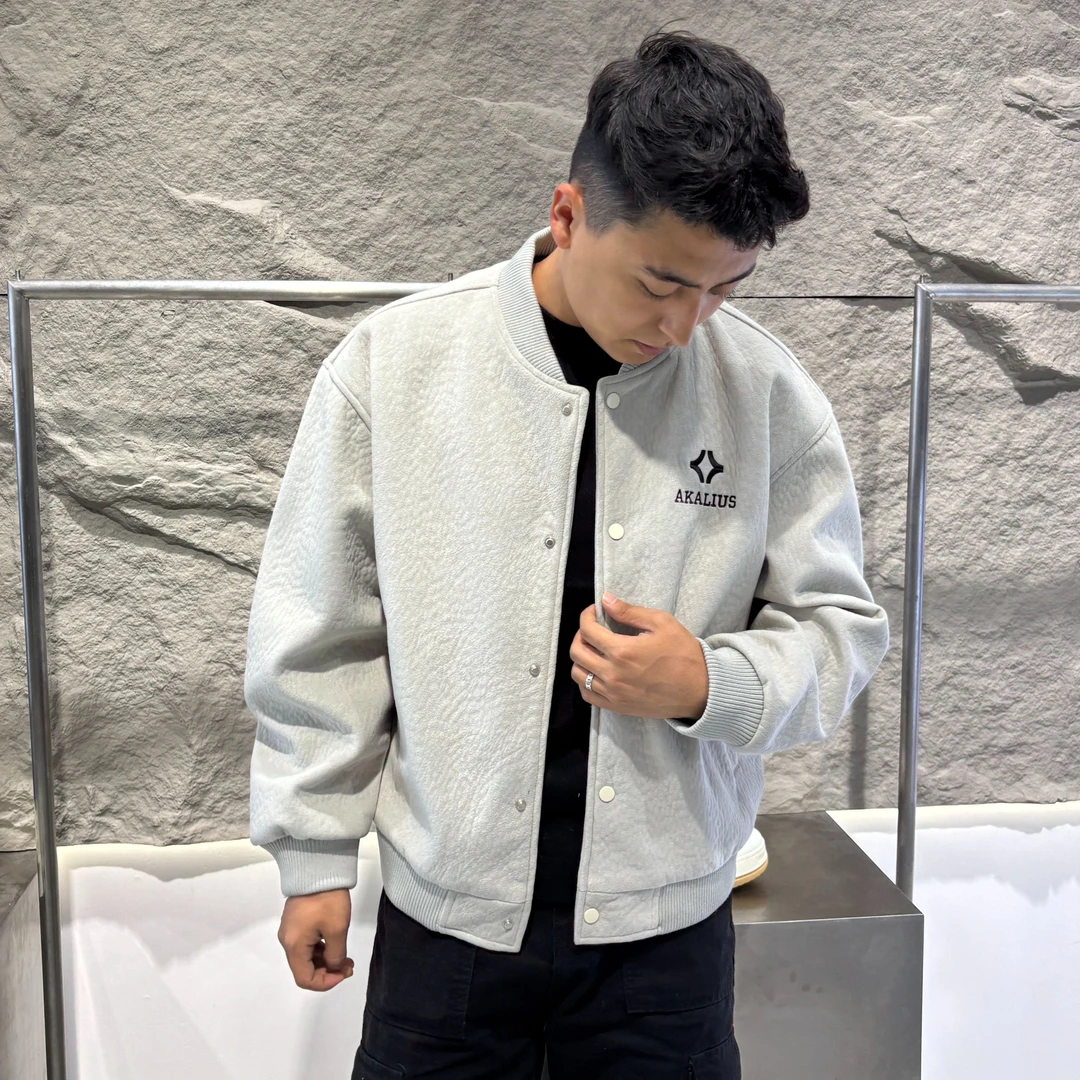 2025新款美式休闲针织棉棒球服外套男女秋冬刺绣外套F666