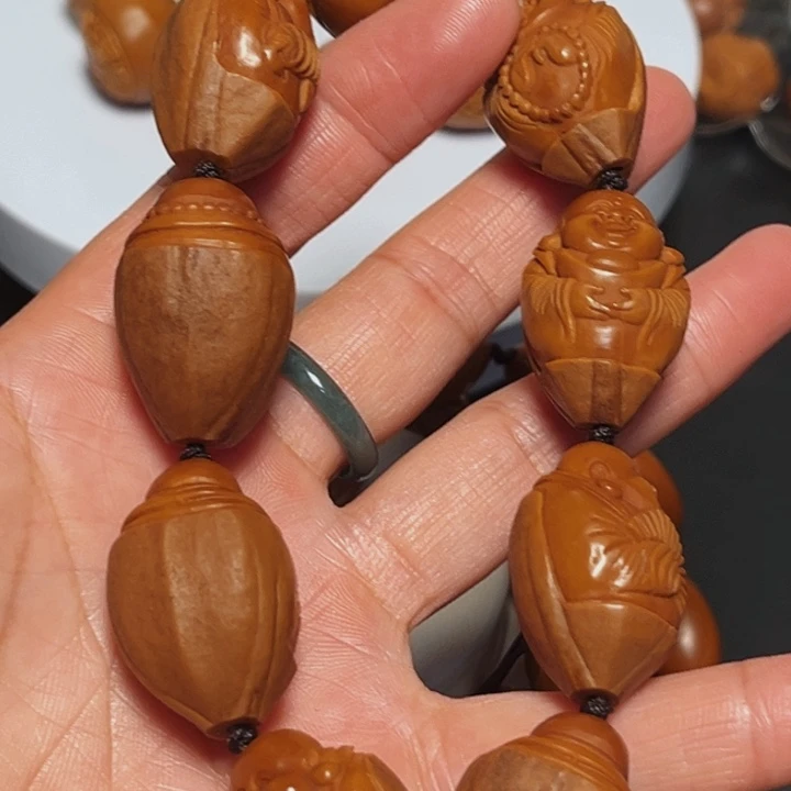 w***༄橄榄核手串/手链包衣弥勒橄榄核手串1.9