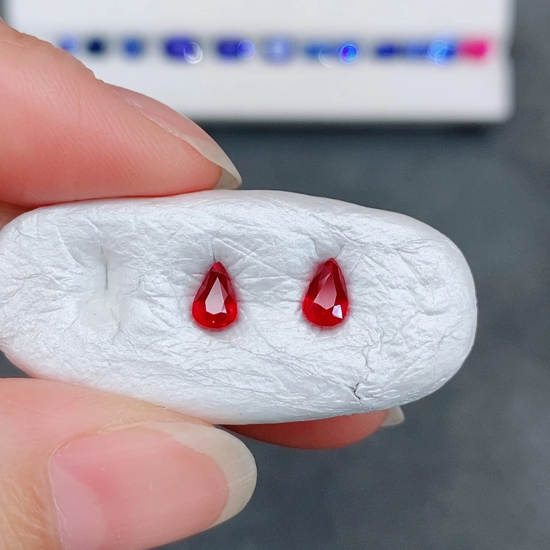 红宝石裸石0.47ct+0.49ct 无烧