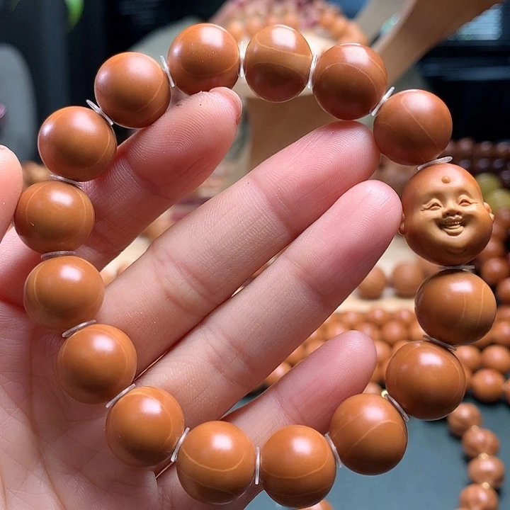 橄榄核手串1.4水晶核