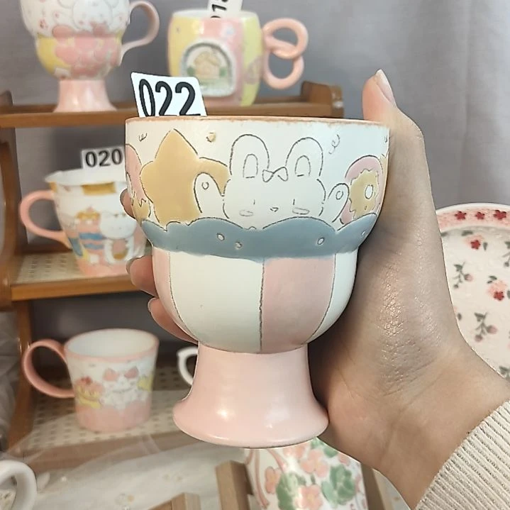 022微微瑕小猫高脚杯