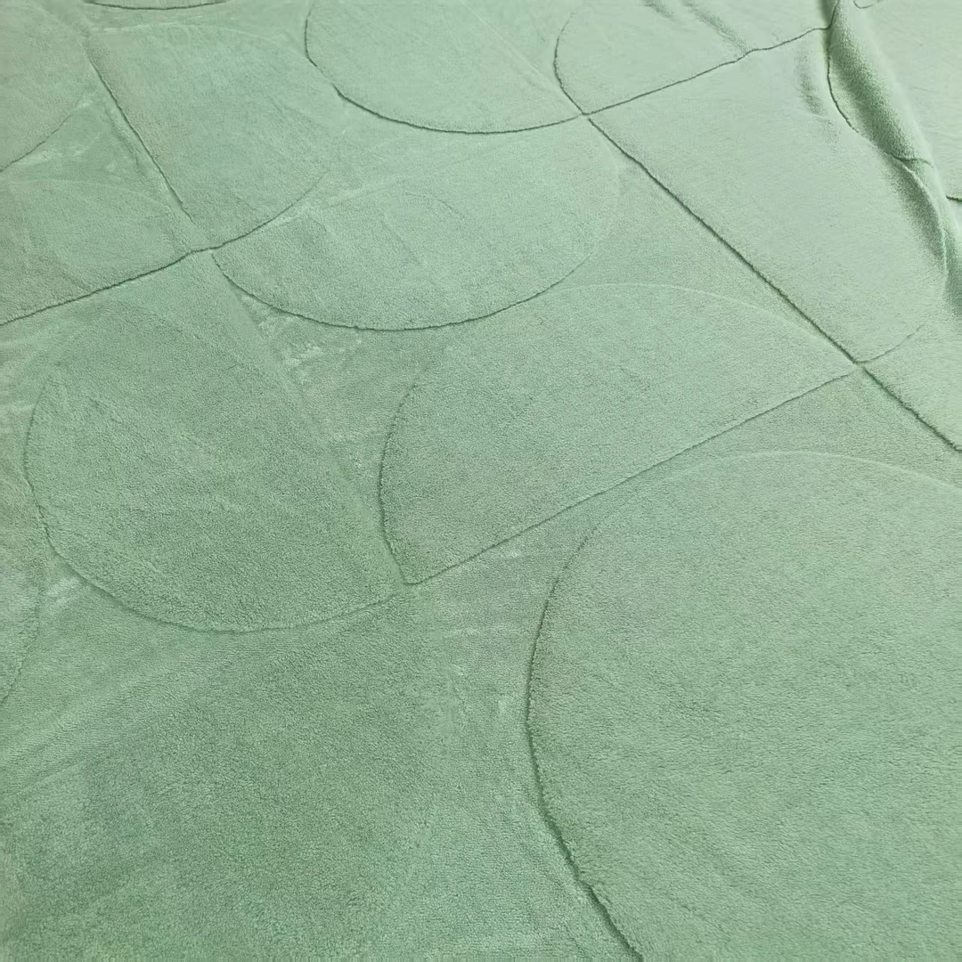 200cm*230cm绿色仿兔毛被套 加厚双层多功能盖毯