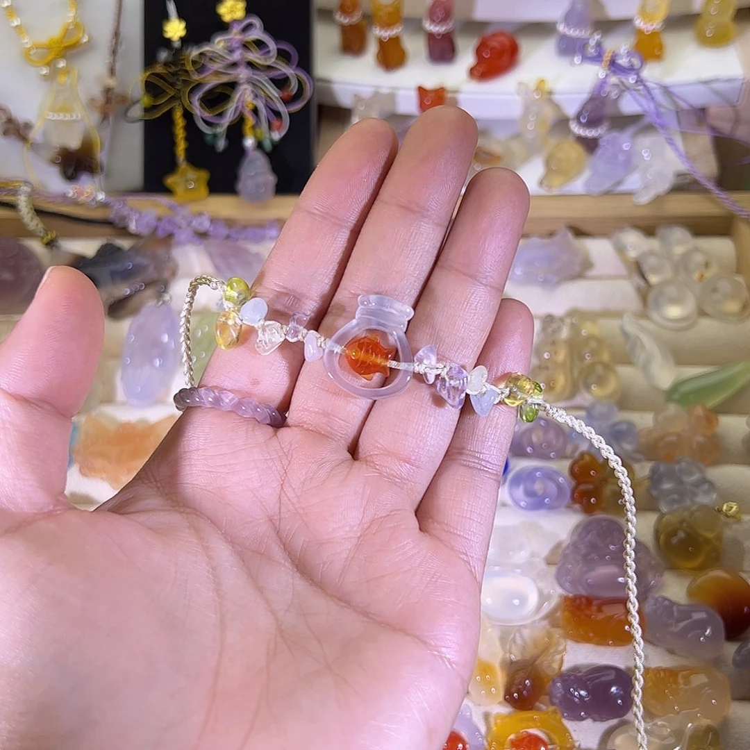 玛瑙/玉髓未镶嵌项链