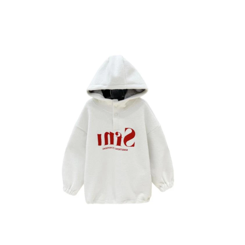 熙薇加绒连帽卫衣【街区艺术】冬季新款时尚休闲上衣F7517