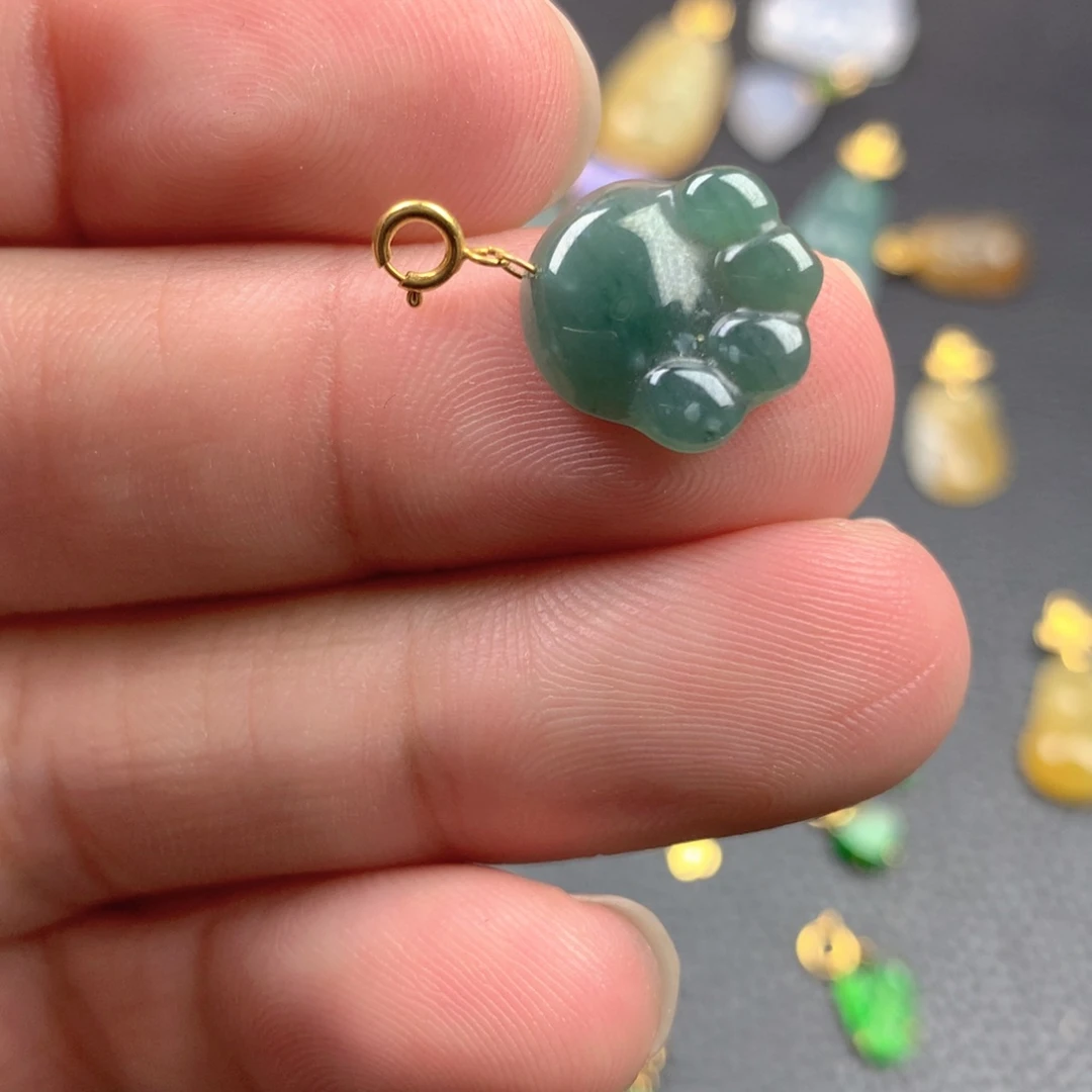 【闪购商品】颈饰18K金镶嵌翡翠翡翠