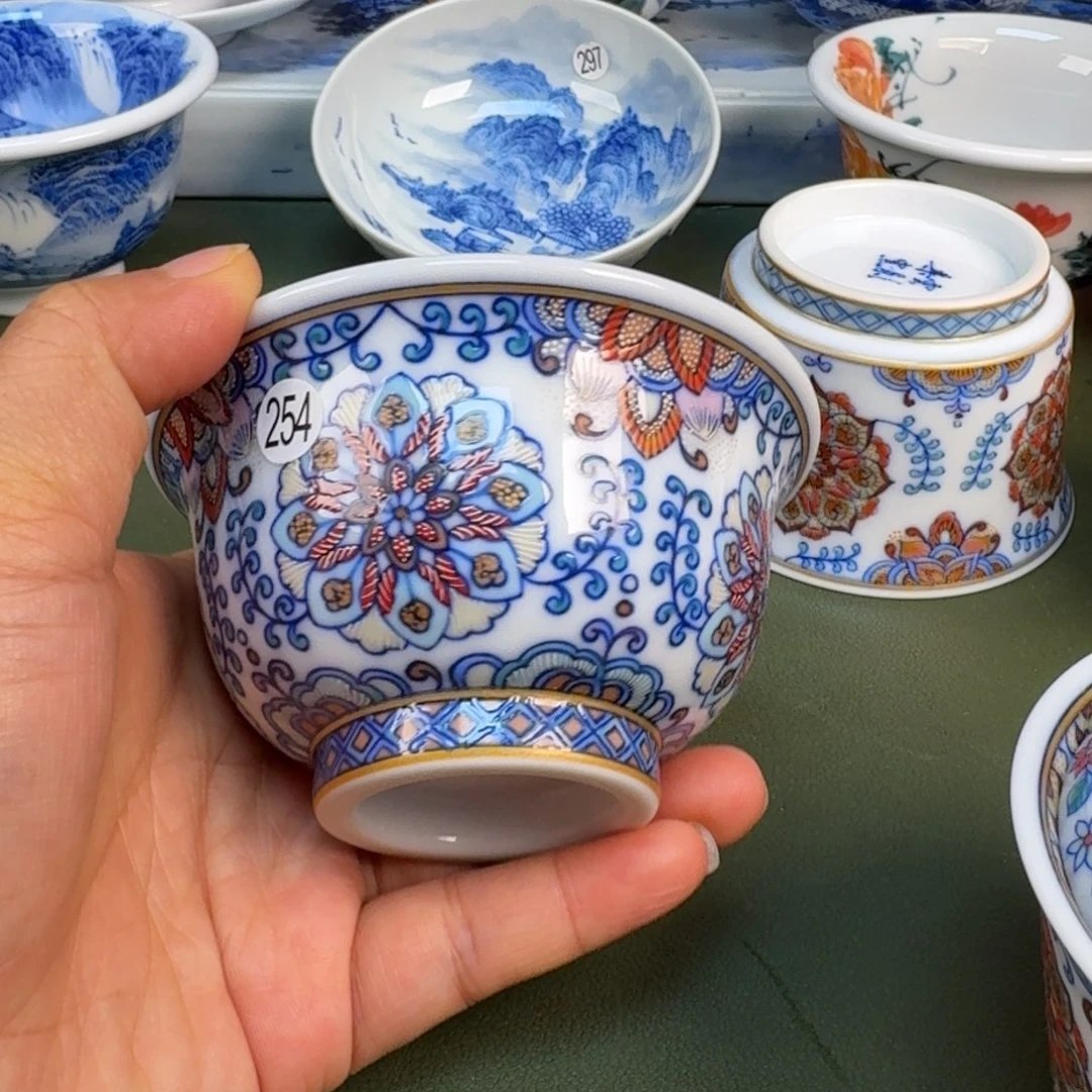 陶景德镇纯手绘茶具圆圆254