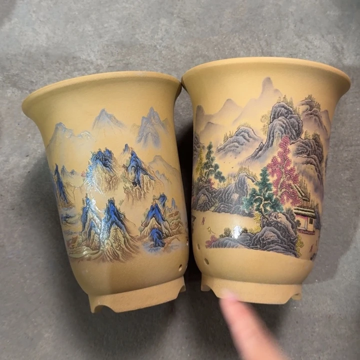 紫砂紫砂花盆破损补发高度22口径17俩只