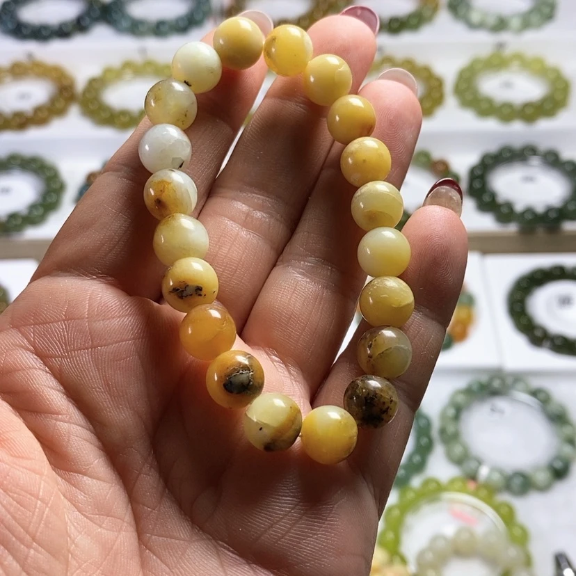 【闪购商品】未镶嵌岫玉手链海**月卡10