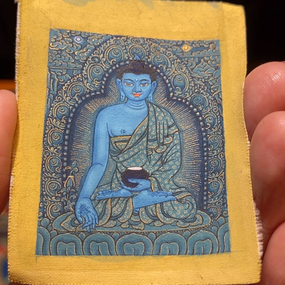 吊坠一**风唐卡纯手绘唐卡