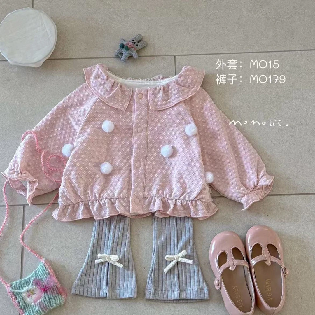 （NO退NO换）欢宝-茉茉哩-2025春夏-编码0054-M015-球球长袖上衣