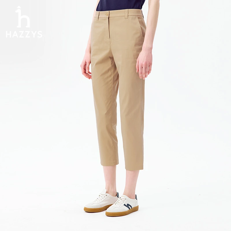 Hazzys哈吉斯女士春夏季商务通勤休闲裤休闲女裤子