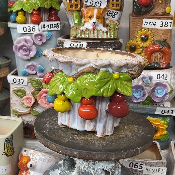 粗陶材质多肉花盆