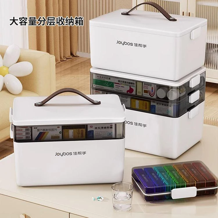 佳帮手药箱收纳箱收纳盒储物箱家庭装大号家用大容量家用多层分格