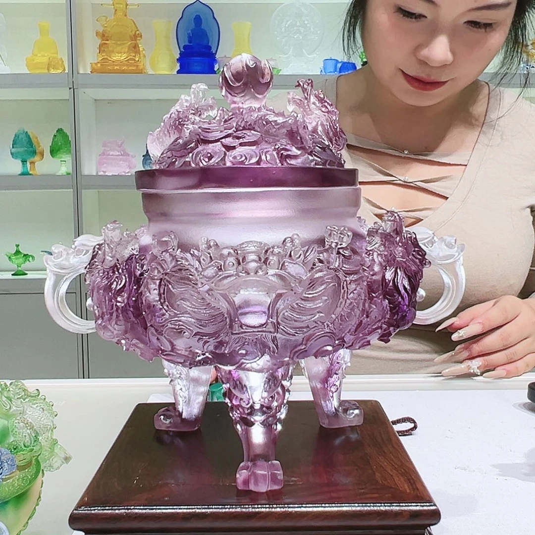 【闪购商品】手工艺品琉璃九龙香炉