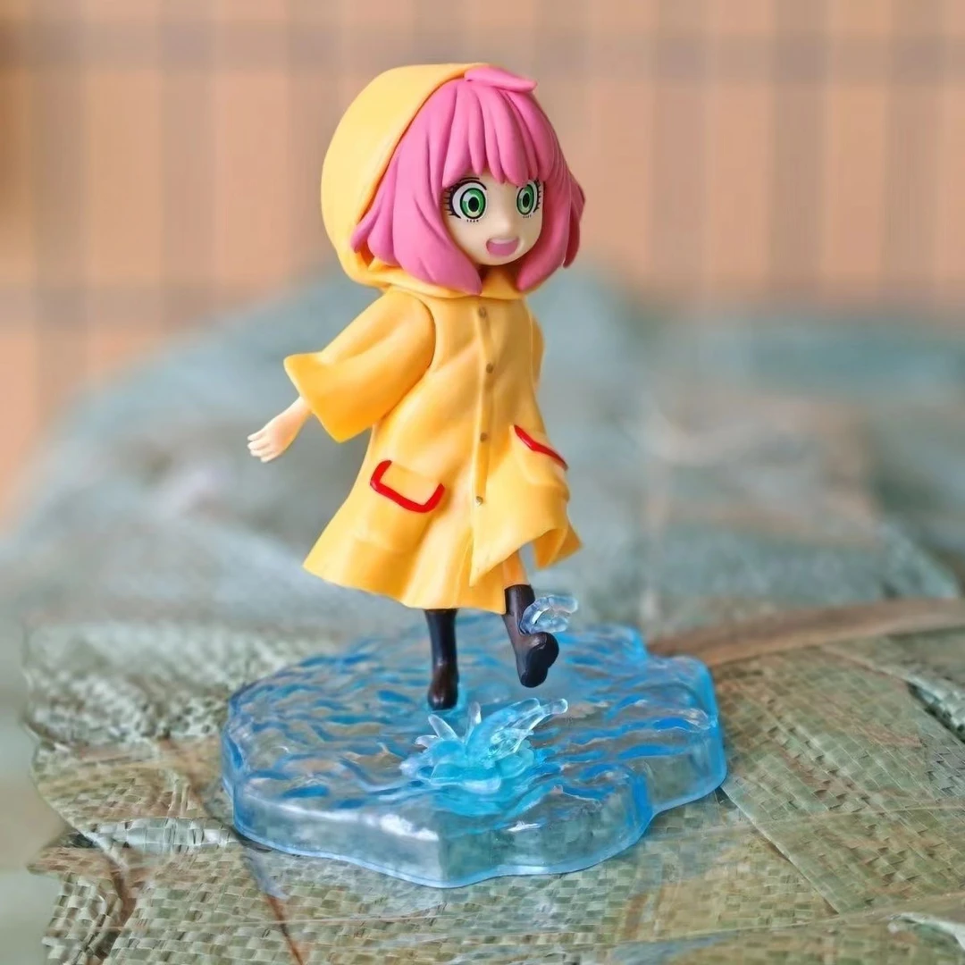 间谍过家家雨衣阿尼亚福杰踢水水动漫二次元可爱手办