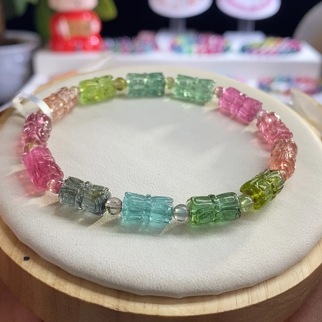 未镶嵌手链碧玺莲花