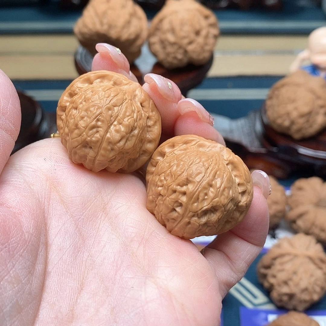 文玩核桃把件花***孩乾隆磨