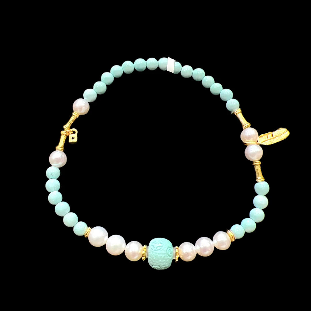 8080松石+珍珠手串多样性发一