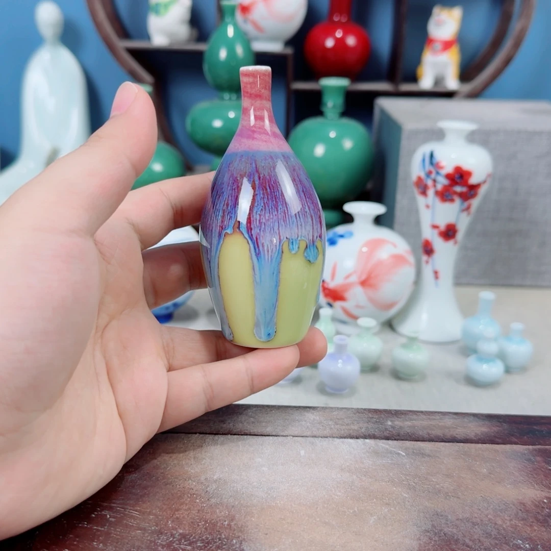 陶瓷手工小花器摆件