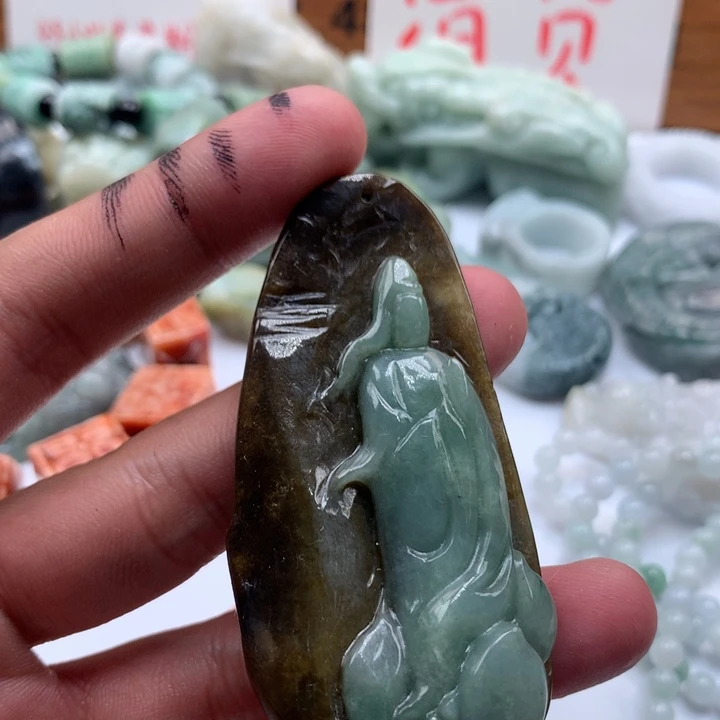 颈饰未镶嵌翡翠保真天然a货翡翠