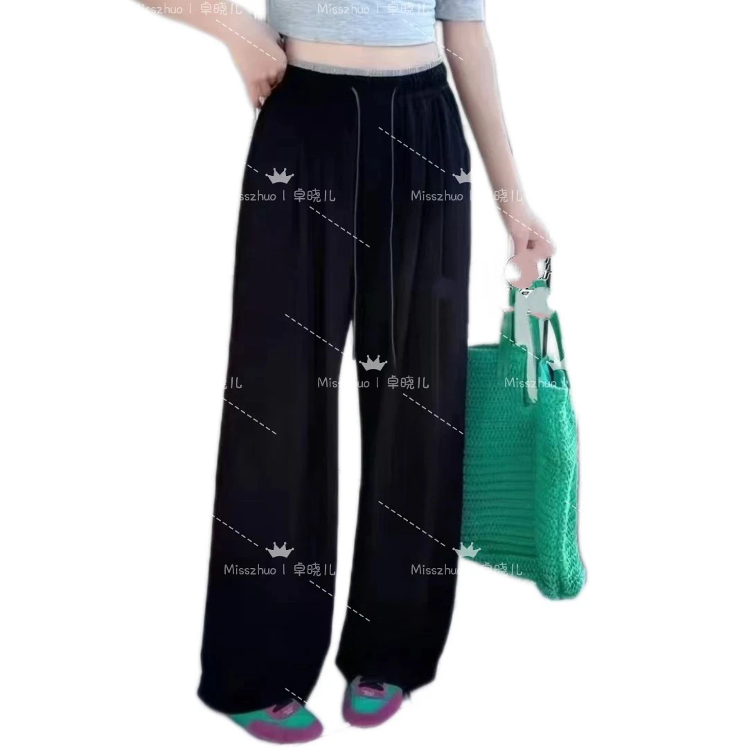 Miss zhuo｜卓晓儿 绑带松紧腰牛仔直筒裤莱赛尔新款夏款时尚休闲