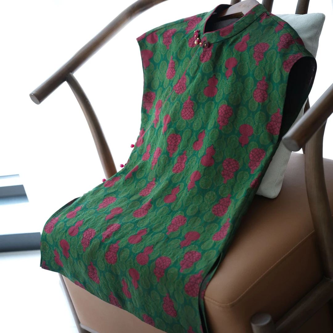 『海棠』新中式满分桑蚕丝国风短袖DHSC5300