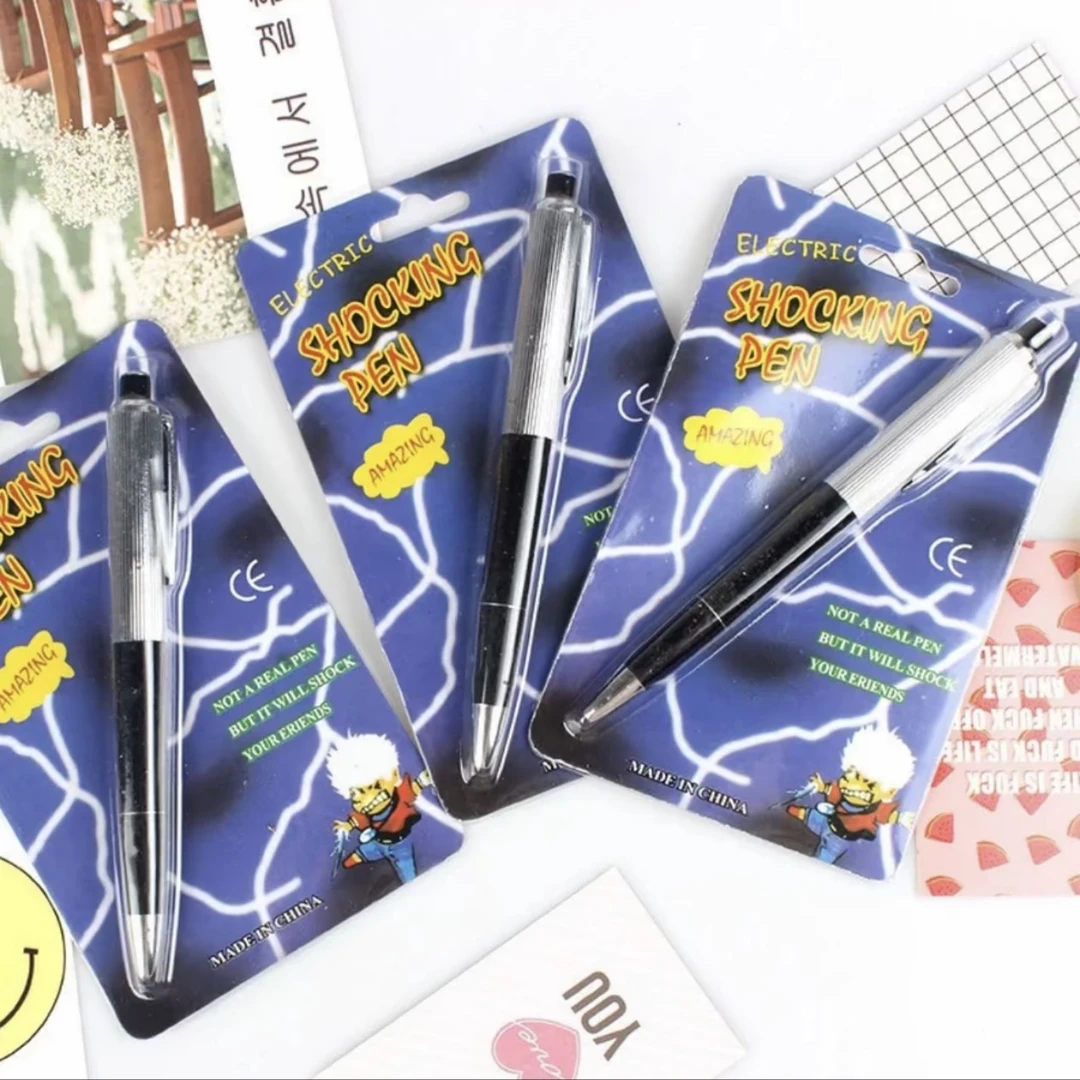 开学季搞怪的整蛊玩具恶作剧恶搞耐用会放电的笔口香糖超强电击笔