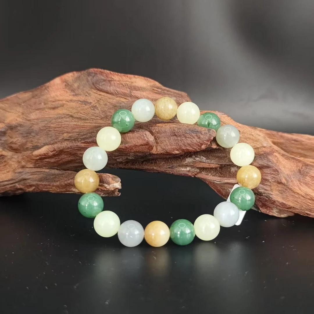 Q和田玉多宝圆珠手串（卡10）0750