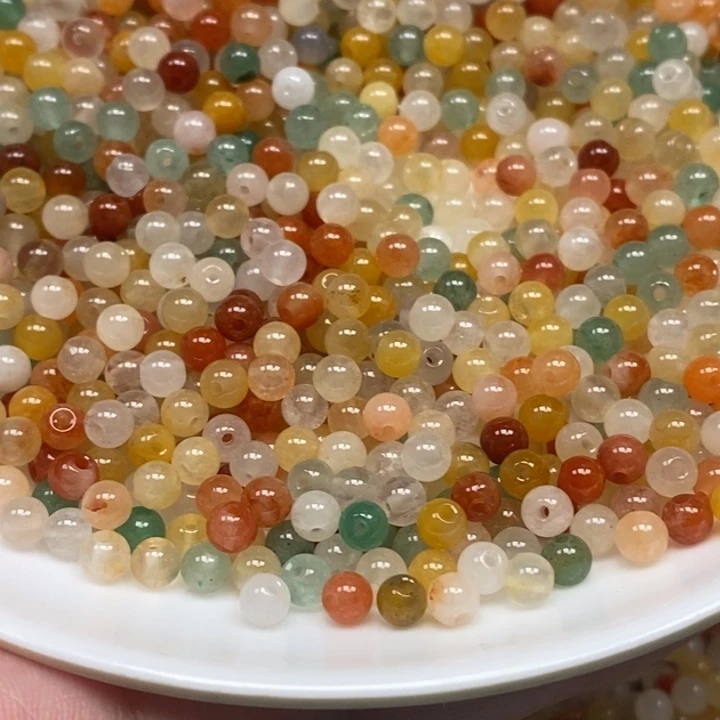 石英岩玉未镶嵌珠宝半成品卡4多宝200颗