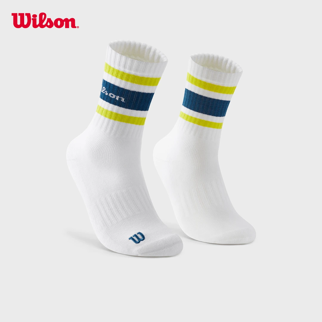 Wilson威尔胜官方新款高弹抗菌缓震运动高腰袜WU00063