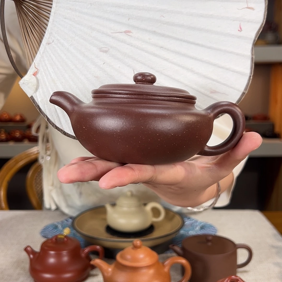 宇***能茶壶紫砂扁腹 220cc 紫泥