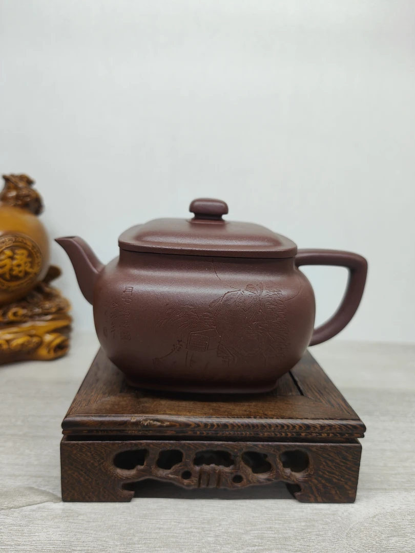 宜兴原矿底槽清料纯手工手工茶壶