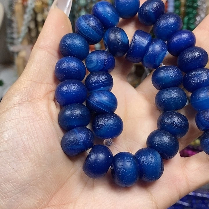 玛瑙/玉髓未镶嵌珠宝半成品橘皮老玛瑙卡15mm