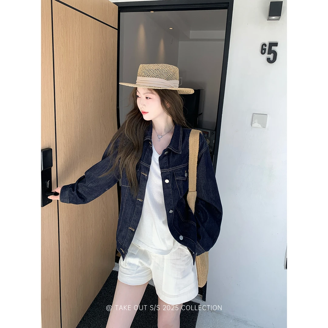 外卖到了【搭配担当】老钱风气质休闲舒适亚麻短裤女夏季WM4LSU10