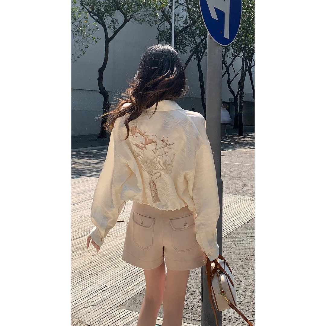 FANRUI/泛芮「醋酸烧花」工艺感洋气休闲百搭新款防晒外套女B15218