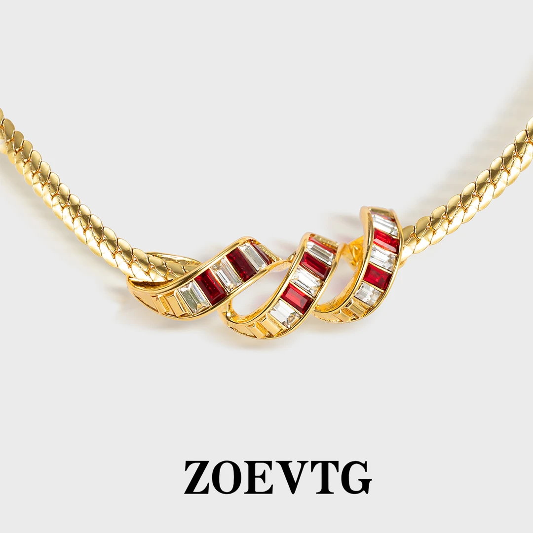 铜合金项链 镀K金 金色年华】经典必备法式中古项链首饰配饰1020