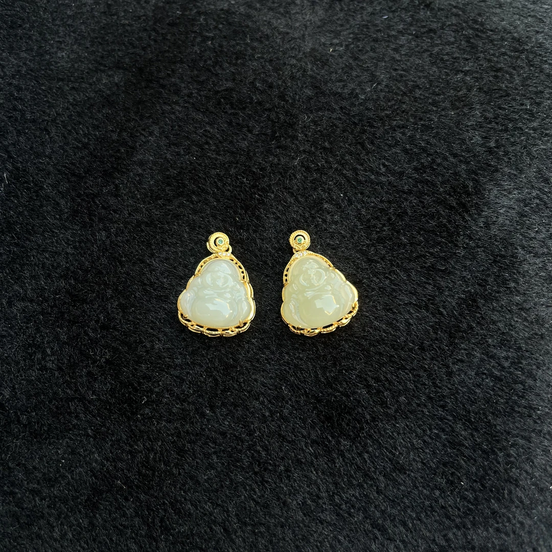 【玉经纶】-70473/Q28-和田玉蛋面吊坠-多样性发其—