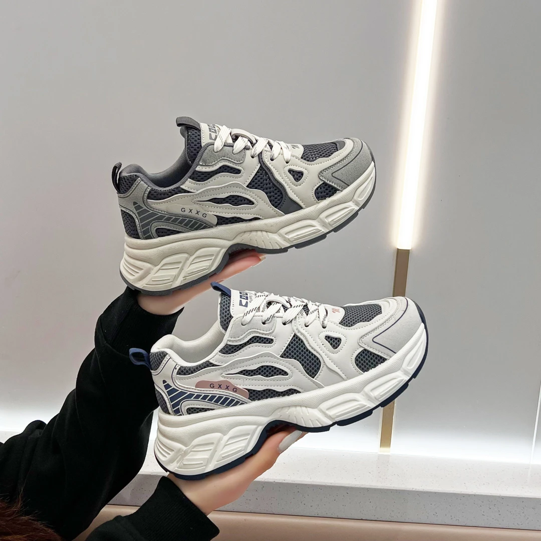 休闲鞋韩版老爹鞋厚底百搭潮流时尚ins网面透气运动鞋