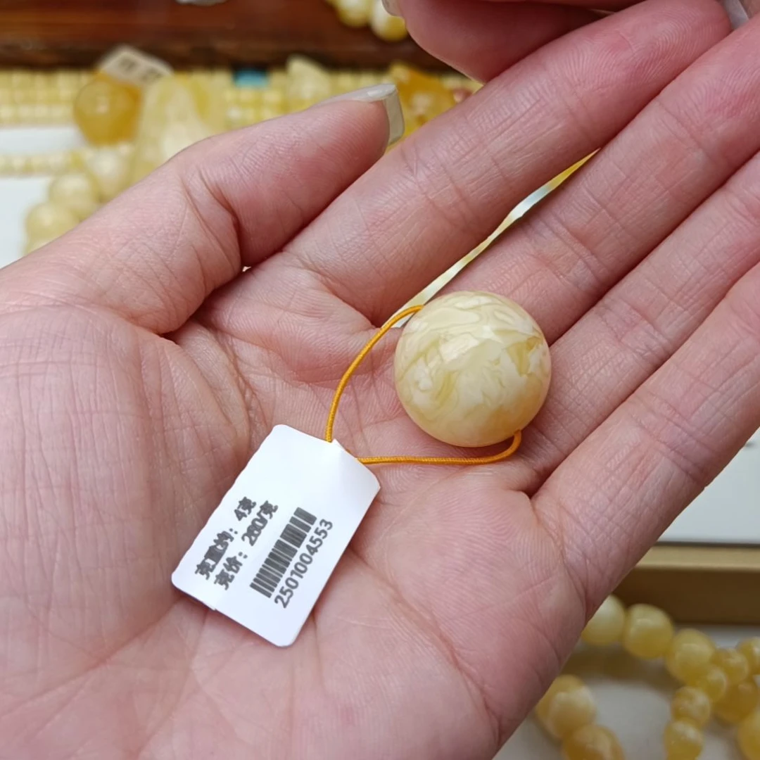 未镶嵌颈饰蜜蜡@****️19+  浓白妖花  锁骨链