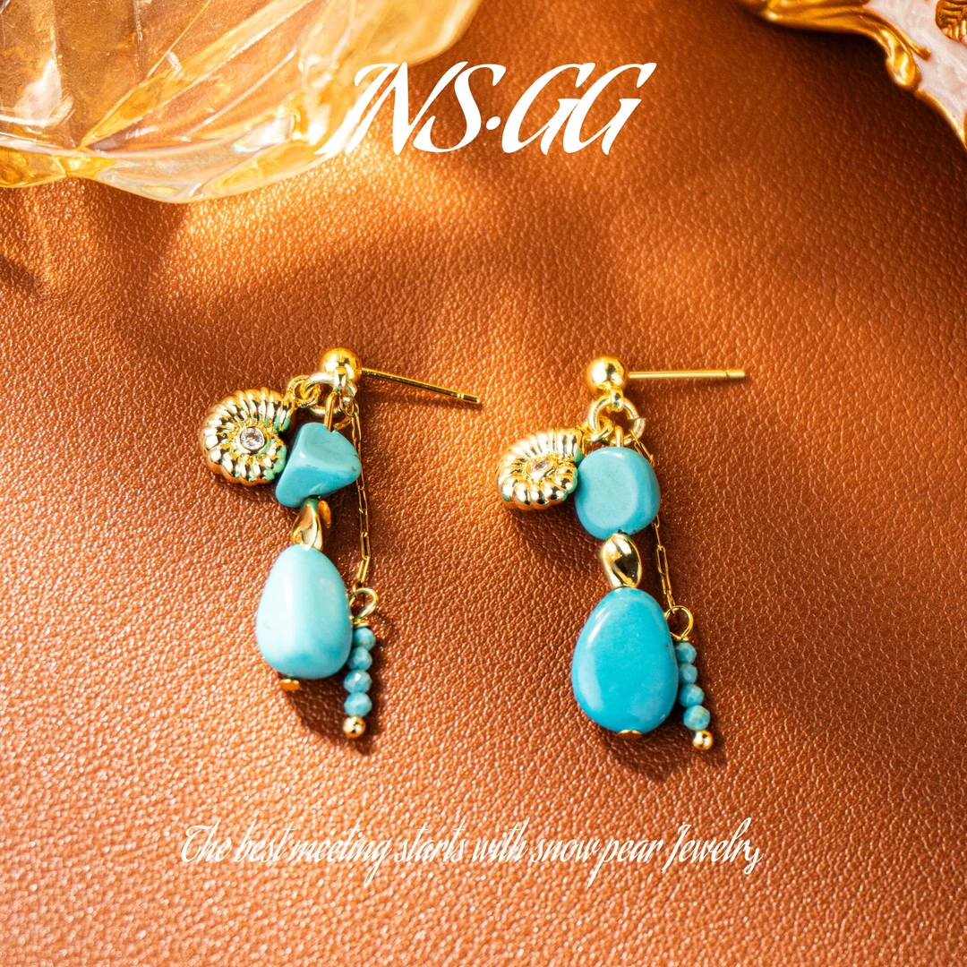 铜合金合成锆石耳饰 【INS · GG】铜 ♠ 轻奢设计 LE1546 耳饰·耳环